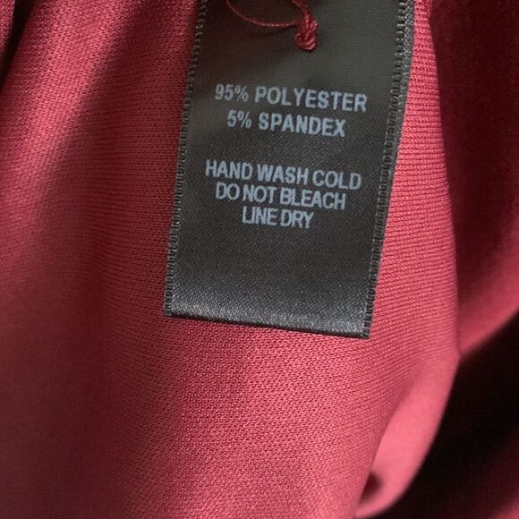 Lulus Last Love Song Burgundy Tie Waist Dress Medium - Picture 8 of 9